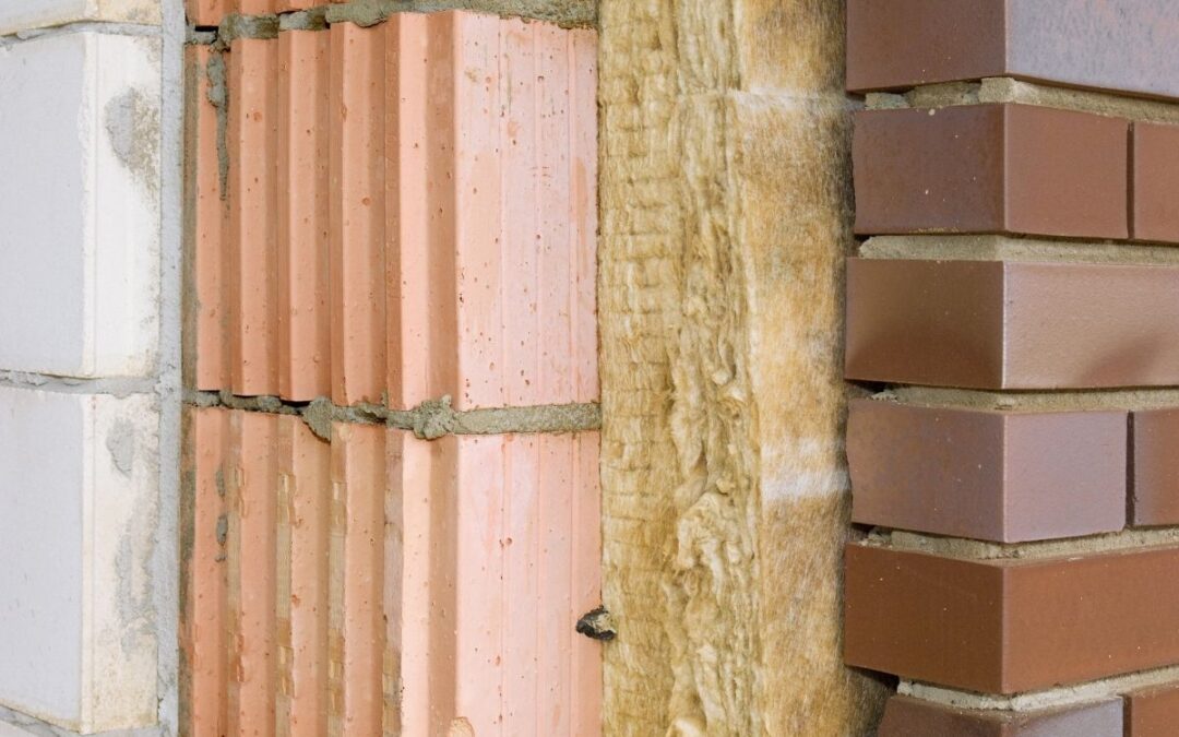 Fachada con paneles aislantes SATE en instalación